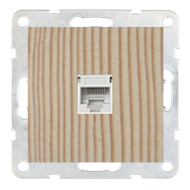 Розетка телефонная 1xRJ11 Ecoplast LK60 Сосна (в сборе) 
