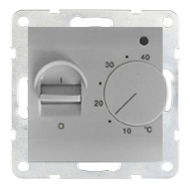 Терморегулятор для теплого пола с внешним датчиком Ecoplast LK60 Серебристый металлик (в сборе)