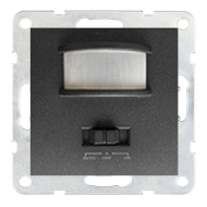 Датчик движения 500 Вт Ecoplast LK60 Черный бархат (в сборе)