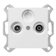 Розетка TV / SAT проходная Gira Standard 55 Белый шелковисто-матовый (в сборе) 