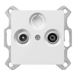 Розетка TV / SAT оконечная Gira Standard 55 Белый шелковисто-матовый (в сборе) 