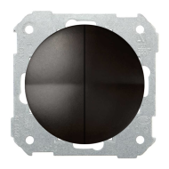 Выключатель двухклавишный Simon Simon 88 Графит (в сборе) 