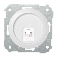 Розетка телефонная 1xRJ11 Simon Simon 88 Белый (в сборе) 