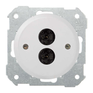 Розетка аккустическая двойная Simon Simon 88 Белый (в сборе) 