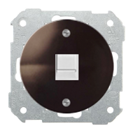 Розетка компьютерная 1xRJ45 UTP 5e категории Simon Simon 88 Коричневый (в сборе) 