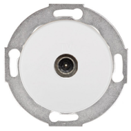 Розетка TV простая Ecoplast Vintage Quadro Белый (в сборе) 