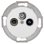 Розетка TV / SAT простая Ecoplast Vintage Classic Белый (в сборе) 