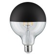Лампа филаментная светодиодная Paulmann LED G125 DIM 6W 2700K E27 с черным матовым покрытием 
