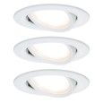 Светильник встраиваемый Paulmann комплект Nova Coin 3 step DIM LED 3x6.5W (100%/50%/25%/off) 