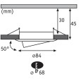 Светильник встраиваемый Paulmann комплект Nova Coin 3 step DIM LED 3x6.5W (100%/50%/25%/off) 