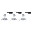 Светильник встраиваемый Paulmann комплект Nova Coin 3 step DIM LED 3x6.5W Хром (100%/50%/25%/off) 