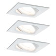 Светильник встраиваемый Paulmann комплект Nova Coin 3 step DIM LED 3x6.5W (100%/50%/25%/off) 