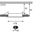 Светильник встраиваемый Paulmann комплект Nova Coin 3 step DIM LED 3x6.5W (100%/50%/25%/off) 