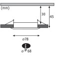 Светильник встраиваемый Paulmann комплект Nova Coin 3 step DIM LED 3x6.5W (100%/50%/25%/off) 