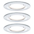 Светильник встраиваемый Paulmann комплект Nova Coin 3 step DIM LED 3x6.5W (100%/50%/25%/off) 