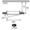 Светильник встраиваемый Paulmann комплект Base LED 3 step DIM 3x5W Матовый белый (100%/50%/25%/off) 