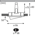 Светильник встраиваемый Paulmann комплект Nova 3 step DIM 3x6,5W Матовый алюминий (100%/50%/25%/off) 