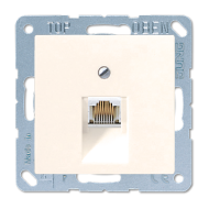 Розетка телефонная 1xRJ11 Jung AS Слоновая кость (в сборе) 