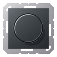 Светорегулятор поворотный 400 Вт Jung A Flow Матовый антрацит (в сборе) 