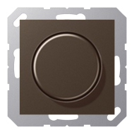 Светорегулятор поворотный 400 Вт Jung A Creation Мокко (в сборе) 