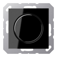 Светорегулятор поворотный 400 Вт Jung A Creation Черный (в сборе) 