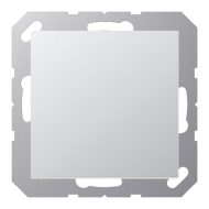 Розетка с заземлением и с крышкой Jung A Creation Алюминий (в сборе) 