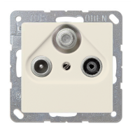 Розетка TV / SAT проходная Jung Eco Profi Слоновая кость (в сборе) 