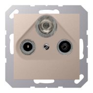 Розетка TV / SAT проходная Jung A550 Шампань (в сборе) 