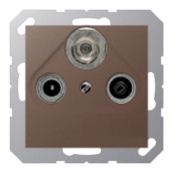 Розетка TV / SAT проходная Jung A550 Мокко (в сборе) 