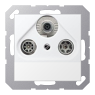 Розетка TV / SAT проходная Jung AS Белый (в сборе) 