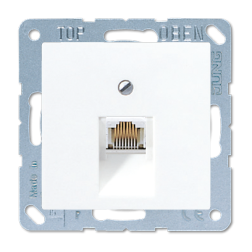 Розетка компьютерная 1xRJ45 UTP 6 категории Jung AS Белый (в сборе) 