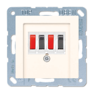 Розетка телефонная 1xRJ11 Jung Eco Profi Deco Слоновая кость (в сборе) 