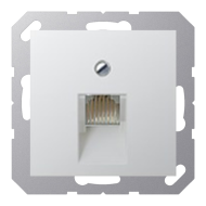 Розетка телефонная 1xRJ11 Jung A550 Алюминий (в сборе) 