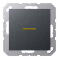 Выключатель одноклавишный с подсветкой Jung A Creation Матовый антрацит (в сборе) 