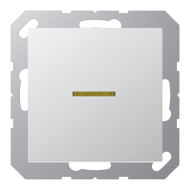 Выключатель одноклавишный с подсветкой Jung A Creation Алюминий (в сборе) 