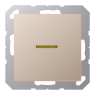 Выключатель одноклавишный с подсветкой Jung A550 Шампань (в сборе) 