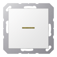 Выключатель одноклавишный с подсветкой Jung A Creation Белый (в сборе) 