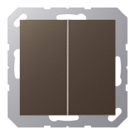Выключатель двухклавишный Jung A Creation Мокко (в сборе) 