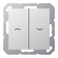 Выключатель для рольставней Jung A Flow Алюминий (в сборе) 