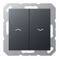 Выключатель для рольставней Jung A Flow Матовый антрацит (в сборе) 