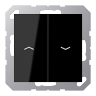 Выключатель для рольставней Jung A Flow Черный (в сборе) 