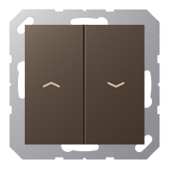 Выключатель для рольставней Jung A Flow Мокко (в сборе) 