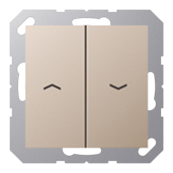 Выключатель для рольставней Jung A Flow Шампань (в сборе) 