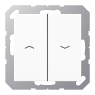Выключатель для рольставней Jung A Flow Белоснежный матовый (в сборе) 