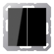 Выключатель двухклавишный Jung A Creation Черный (в сборе) 