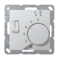 Терморегулятор для теплого пола с внешним датчиком Jung Eco Profi Алюминий (в сборе) 