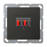 Розетка аккустическая двойная Jung LSplus Антрацит (в сборе) 