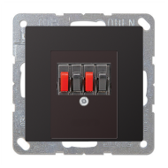 Розетка аккустическая двойная Jung LSplus Dark (в сборе) 