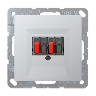 Розетка аккустическая двойная Jung LSplus Алюминий (в сборе) 