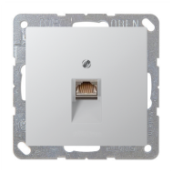 Розетка телефонная 1xRJ11 Jung LSdesign Алюминий (в сборе) 
